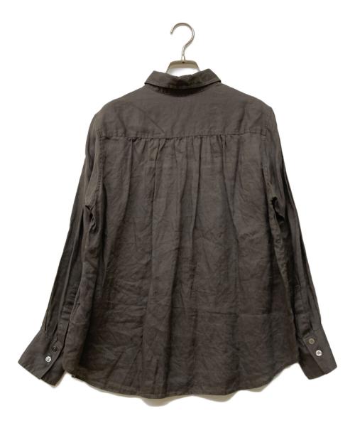 Noble（ノーブル）Noble (ノーブル) リネンレギュラーフィットシャツ ブラウン サイズ:-の古着・服飾アイテム