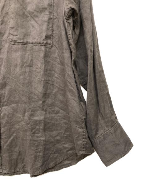 Noble（ノーブル）Noble (ノーブル) リネンレギュラーフィットシャツ ブラウン サイズ:-の古着・服飾アイテム