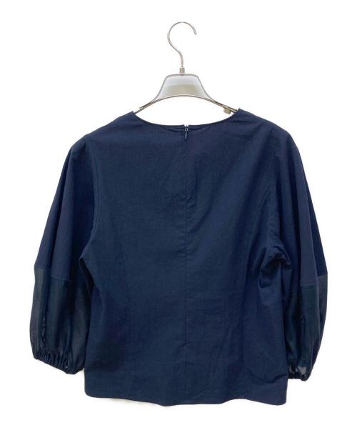 Noble（ノーブル）Noble (ノーブル) ランタンパフスリーブブラウス ネイビー サイズ:FREEの古着・服飾アイテム