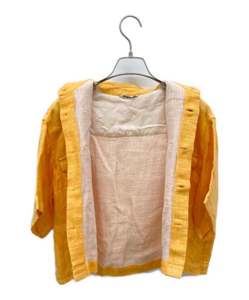 AURALEE（オーラリー）AURALEE (オーラリー) LINEN DOUBLE FACE HARF SLEEVED SHIRTS オレンジ サイズ:SIZE 1の古着・服飾アイテム