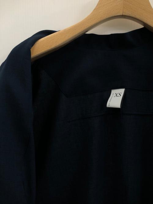 NO CONTROL AIR（ノーコントロールエアー）no control air (ノーコントロールエアー) ドレープカルゼギャザーヘムオーバーブルゾン ネイビー サイズ:XSの古着・服飾アイテム