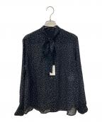 MACKINTOSH PHILOSOPHYマッキントッシュ フィロソフィー）の古着「ドットプリントボウブラウス」｜ブラック