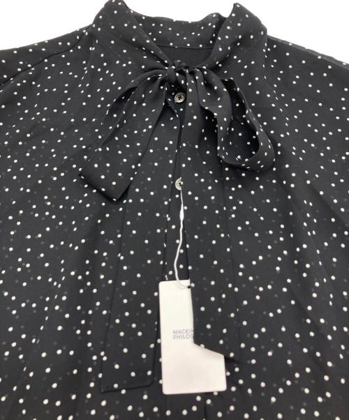 MACKINTOSH PHILOSOPHY（マッキントッシュ フィロソフィー）MACKINTOSH PHILOSOPHY (マッキントッシュ フィロソフィー) ドットプリントボウブラウス ブラック サイズ:38 未使用品の古着・服飾アイテム