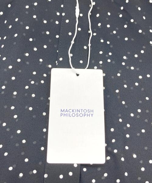 MACKINTOSH PHILOSOPHY（マッキントッシュ フィロソフィー）MACKINTOSH PHILOSOPHY (マッキントッシュ フィロソフィー) ドットプリントボウブラウス ブラック サイズ:38 未使用品の古着・服飾アイテム