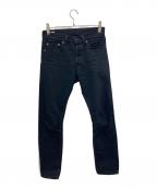 MOMOTARO JEANS桃太郎ジーンズ）の古着「出陣ナローテーパードボタンフライ」｜ブラック