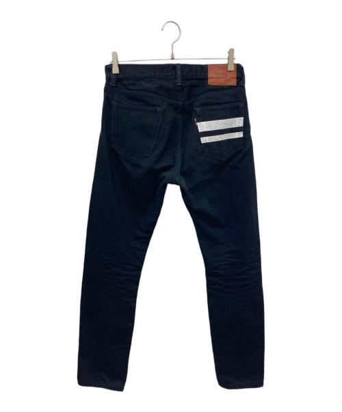 MOMOTARO JEANS（桃太郎ジーンズ）MOMOTARO JEANS (桃太郎ジーンズ) 出陣ナローテーパードボタンフライ ブラック サイズ:	SIZE 73.5cm (W29)の古着・服飾アイテム