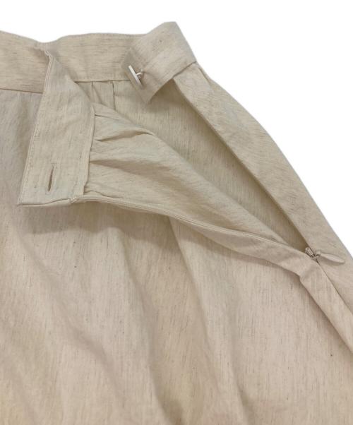 BEARDSLEY（ビアズリー）BEARDSLEY (ビアズリー) リネンブレンドサークルデザインスカート アイボリー サイズ:FREEの古着・服飾アイテム