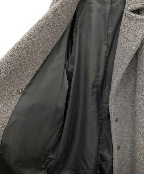 outersunset（アウターサンセット）outersunset (アウターサンセット) ボアロングコート グレー サイズ:ＳＩＺＥ　Ｍの古着・服飾アイテム
