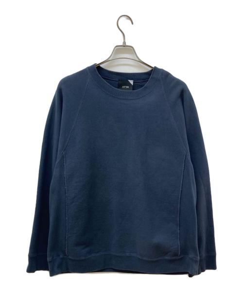 ATON（エイトン）ATON (エイトン) ナチュラルガーメントダイプルオーバークルーネックスウェットシャツ ネイビー サイズ:04の古着・服飾アイテム