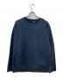 ATON（エイトン）の古着「ナチュラルガーメントダイプルオーバークルーネックスウェットシャツ」｜ネイビー