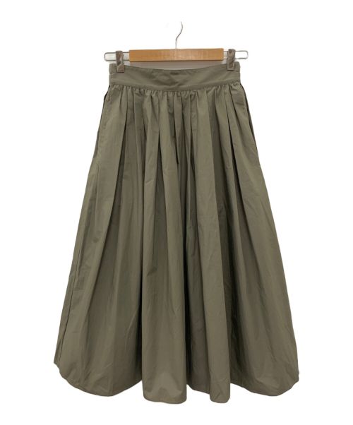 uncrave（アンクレイヴ）uncrave (アンクレイヴ) カラータイプライター フレアスカート グレージュの古着・服飾アイテム