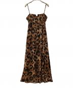 MAISON SPECIALメゾンスペシャル）の古着「レオパードキャミワンピース」｜ブラウン