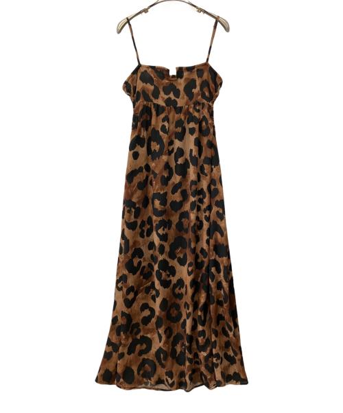 MAISON SPECIAL（メゾンスペシャル）MAISON SPECIAL (メゾンスペシャル) レオパードキャミワンピース ブラウン サイズ:Fの古着・服飾アイテム