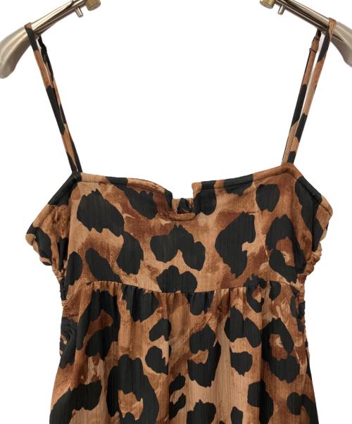 MAISON SPECIAL（メゾンスペシャル）MAISON SPECIAL (メゾンスペシャル) レオパードキャミワンピース ブラウン サイズ:Fの古着・服飾アイテム