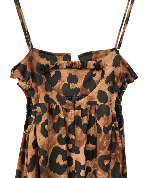 MAISON SPECIAL（メゾンスペシャル）MAISON SPECIAL (メゾンスペシャル) レオパードキャミワンピース ブラウン サイズ:Fの古着・服飾アイテム