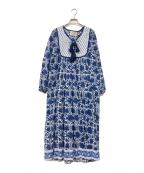 SZ Blockprintsエスゼットブロックプリント）の古着「KITTY DRESS ROSEワンピース」｜ネイビー