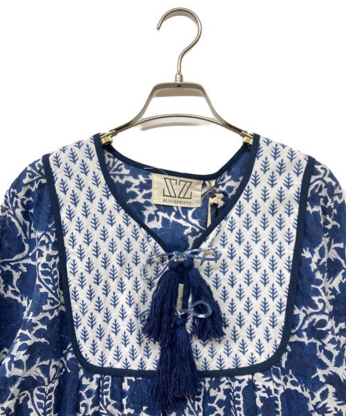 SZ Blockprints（エスゼットブロックプリント）SZ Blockprints (エスゼットブロックプリント) KITTY DRESS ROSEワンピース ネイビー サイズ:Sの古着・服飾アイテム