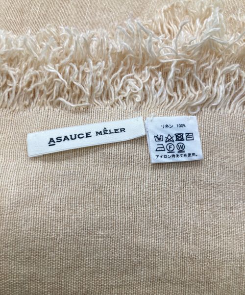 ASAUCE MELER（アソースメレ）ASAUCE MELER (アソースメレ) リネンストール ベージュの古着・服飾アイテム