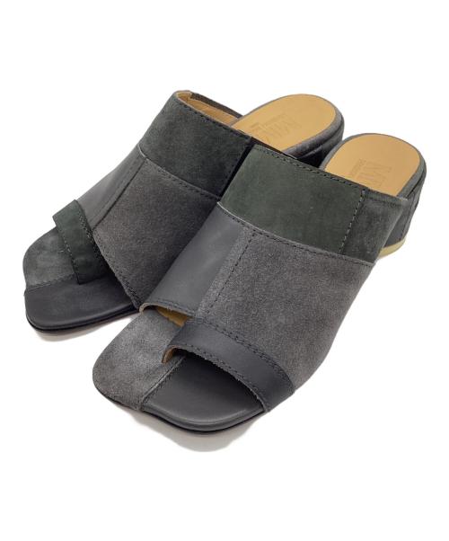 MM6 Maison Margiela（エムエムシックスメゾンマルジェラ）MM6 Maison Margiela (エムエムシックスメゾンマルジェラ) オープントゥサンダル グレー サイズ:35の古着・服飾アイテム