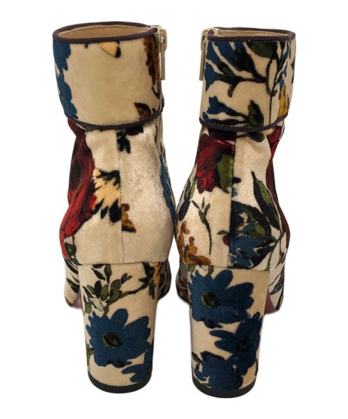 Christian Louboutin（クリスチャン・ルブタン）Christian Louboutin (クリスチャン・ルブタン) Velvet Red Sole Bootie ベージュ サイズ:35の古着・服飾アイテム