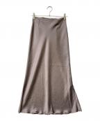 IENAイエナ）の古着「ダブルサテンスカート」｜グレー