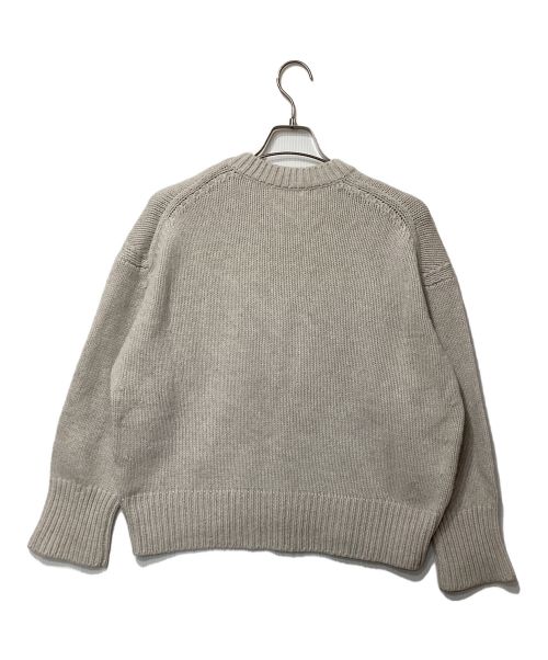 GALERIE VIE（ギャルリーヴィー）GALERIE VIE (ギャルリーヴィー) ファインウール クルーネックニット ベージュ サイズ:Sの古着・服飾アイテム