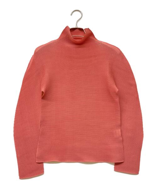 me ISSEY MIYAKE（ミーイッセイ ミヤケ）me ISSEY MIYAKE (ミーイッセイ ミヤケ) ボトルネックプリーツカットソー ピンク サイズ:‐の古着・服飾アイテム