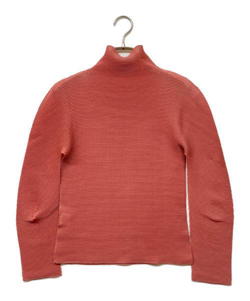 me ISSEY MIYAKE（ミーイッセイ ミヤケ）me ISSEY MIYAKE (ミーイッセイ ミヤケ) ボトルネックプリーツカットソー ピンク サイズ:‐の古着・服飾アイテム