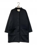 V::roomヴイルーム）の古着「キルティング スタンドカラーコート」｜ネイビー