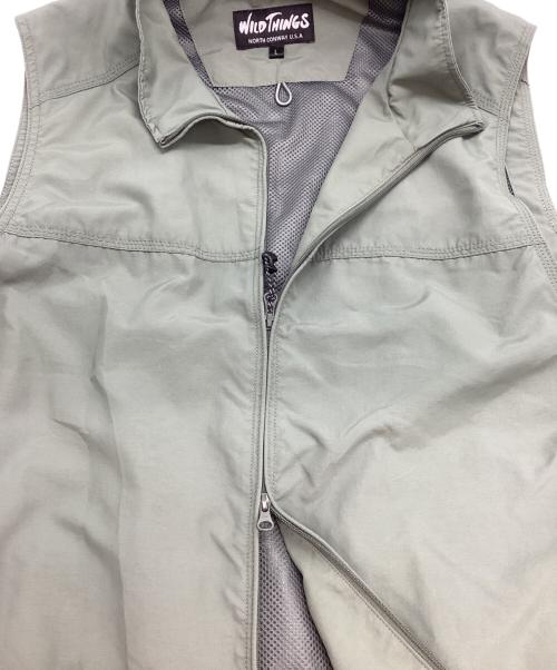 WILD THINGS（ワイルドシングス）WILD THINGS (ワイルドシングス) ナイロンベスト カーキ サイズ:Lの古着・服飾アイテム