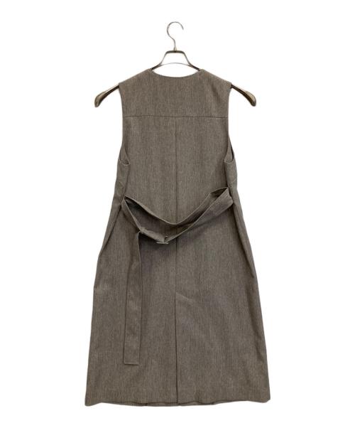 green label relaxing（グリーンレーベルリラクシング）green label relaxing (グリーンレーベルリラクシング) ミックス ツイード ロング ベスト ベージュ サイズ:Freeの古着・服飾アイテム