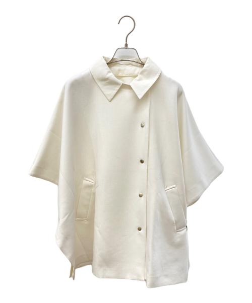 LOUNIE（ルーニー）LOUNIE (ルーニー) ポンチョシルエットアウタージャケット ホワイト サイズ:36の古着・服飾アイテム