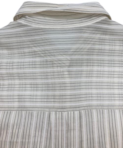 MOGA（モガ）MOGA (モガ) ランダムドビーストライプミドル丈シャツ ホワイト サイズ:2の古着・服飾アイテム