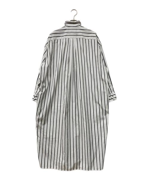 ticca（ティッカ）ticca (ティッカ) スクエアビッグシャツワンピース ホワイト×ブラック サイズ:Fの古着・服飾アイテム