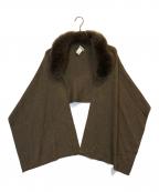 synchro crossingsシンクロ クロッシングス）の古着「フォックスファー付ストール」｜ブラウン