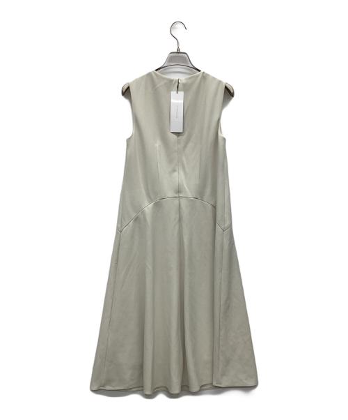 M-PREMIER（エムプルミエ）M-premier (エムプルミエ) ニットジョーゼットノースリーブワンピース アイボリー サイズ:34 未使用品の古着・服飾アイテム