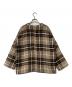 john branigan (ジョンブラニガン) チェックVネックジャケット ブラウン サイズ:FREE：5000円