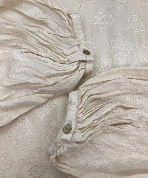 sara mallika（サラマリカ）sara mallika (サラマリカ) Rayon leaf Jacquard dress ベージュ サイズ:FREEの古着・服飾アイテム