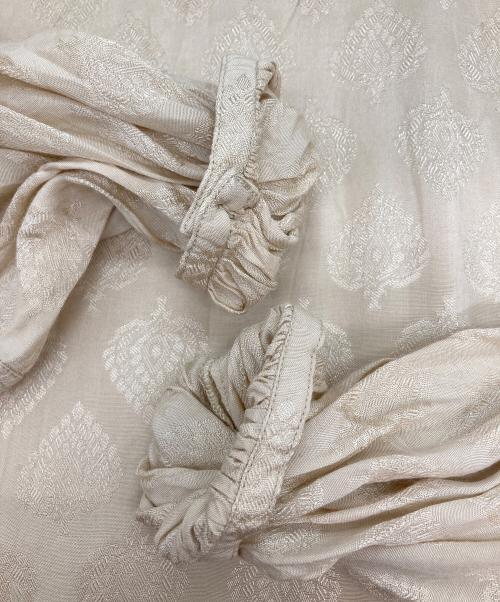 sara mallika（サラマリカ）sara mallika (サラマリカ) Rayon leaf Jacquard dress ベージュ サイズ:FREEの古着・服飾アイテム