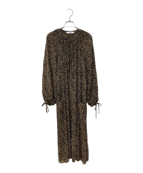 L'UNE（リュンヌ）L'UNE (リュンヌ) レオパード柄ワンピース ブラウン サイズ:FREEの古着・服飾アイテム