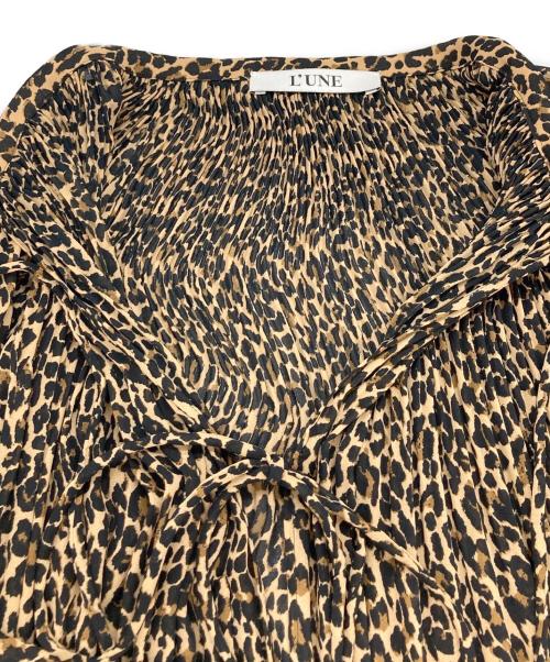 L'UNE（リュンヌ）L'UNE (リュンヌ) レオパード柄ワンピース ブラウン サイズ:FREEの古着・服飾アイテム