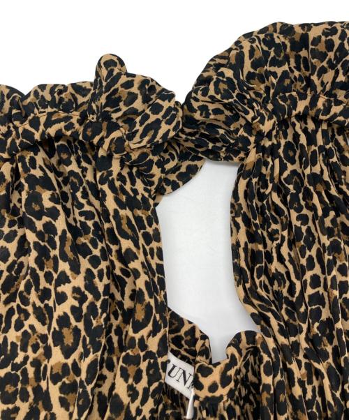 L'UNE（リュンヌ）L'UNE (リュンヌ) レオパード柄ワンピース ブラウン サイズ:FREEの古着・服飾アイテム