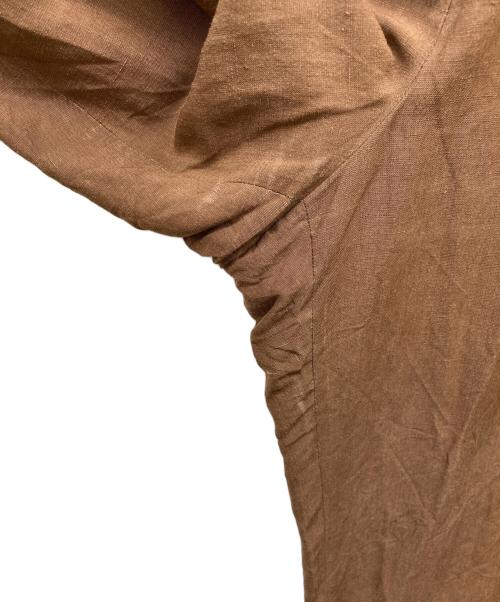 LAUREN RALPH LAUREN（ローレンラルフローレン）LAUREN RALPH LAUREN (ローレンラルフローレン) シルクリネンパンツ ブラウン サイズ:6の古着・服飾アイテム