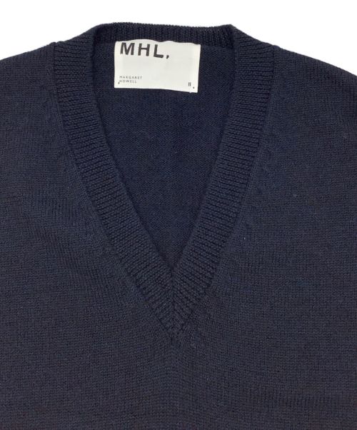 MHL（エムエイチエル）MHL (エムエイチエル) メランジニットベスト ネイビー サイズ:2の古着・服飾アイテム