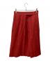 MARGARET HOWELL（マーガレットハウエル）の古着「リネンラップスカート」｜レッド