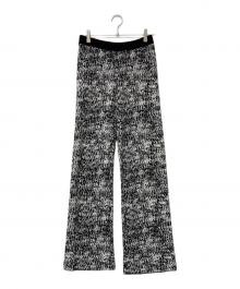 BEAUTY&YOUTH（ビューティーアンドユース）の古着「レーヨンコットンジャカードニットパンツ」｜ブラック