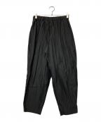 慈雨ジウ）の古着「プリーツパンツ」｜ブラック