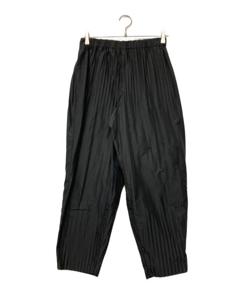 慈雨（ジウ）慈雨 (ジウ) プリーツパンツ ブラック サイズ:40の古着・服飾アイテム