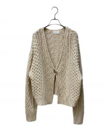 rosy monster（ロージーモンスター）の古着「ローゲージVネックカーディガン」｜アイボリー