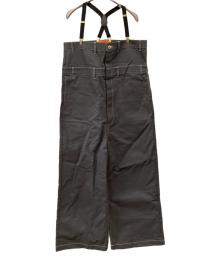 UNIVERSAL OVERALL（ユニバーサルオーバーオール）の古着「2WAYサスペンダーパンツ」｜グレー